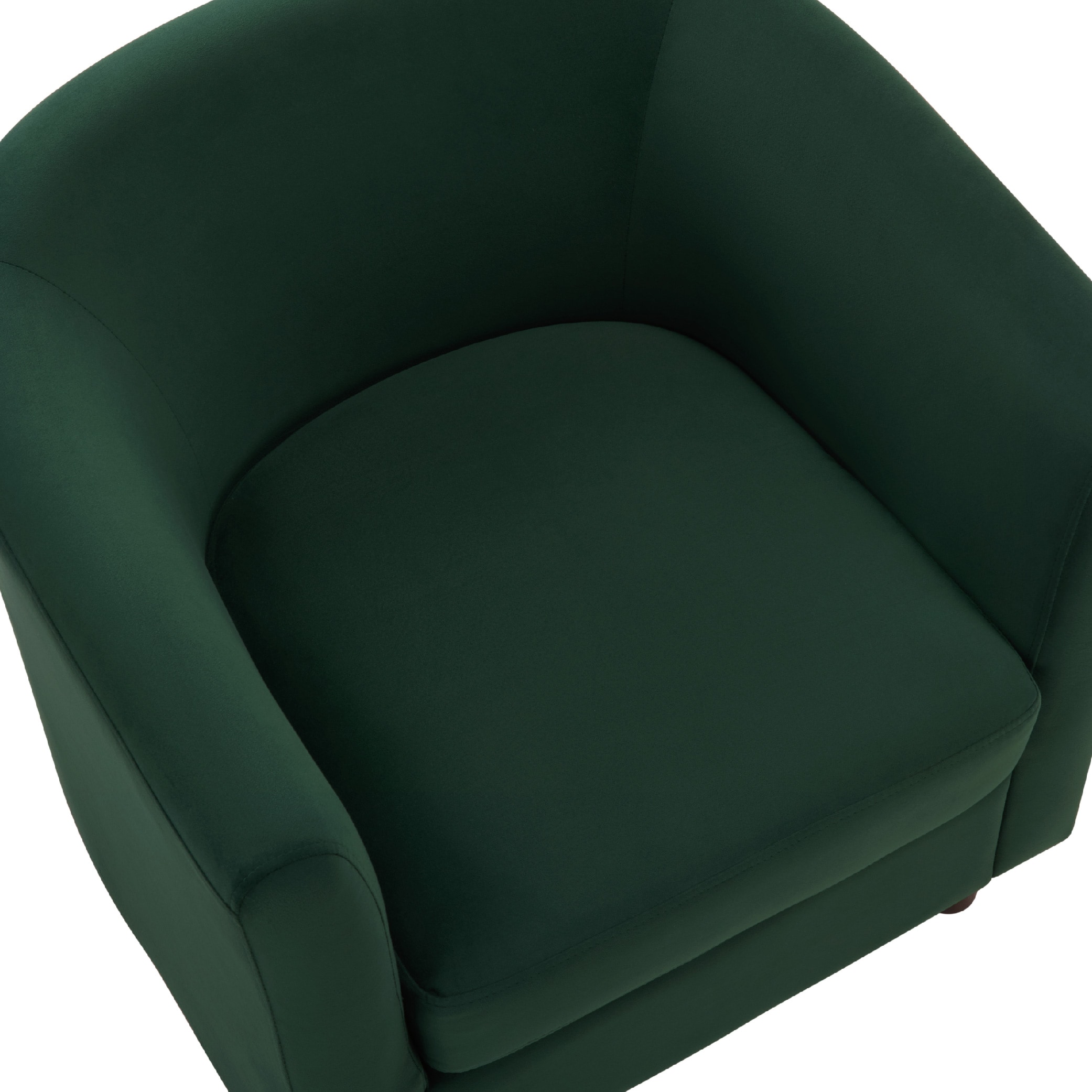 Velvet Accent Chair With Ottoman, Modern Barrel Chair Armchair For Living Room, Green_maomaolike.com